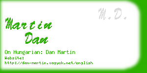 martin dan business card